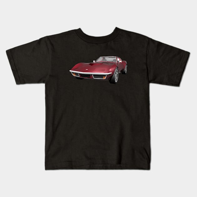 1970 Corvette Kids T-Shirt by PhantomLiving